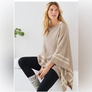 Garnet Hill cashmere Asymmetrical ruana/poncho